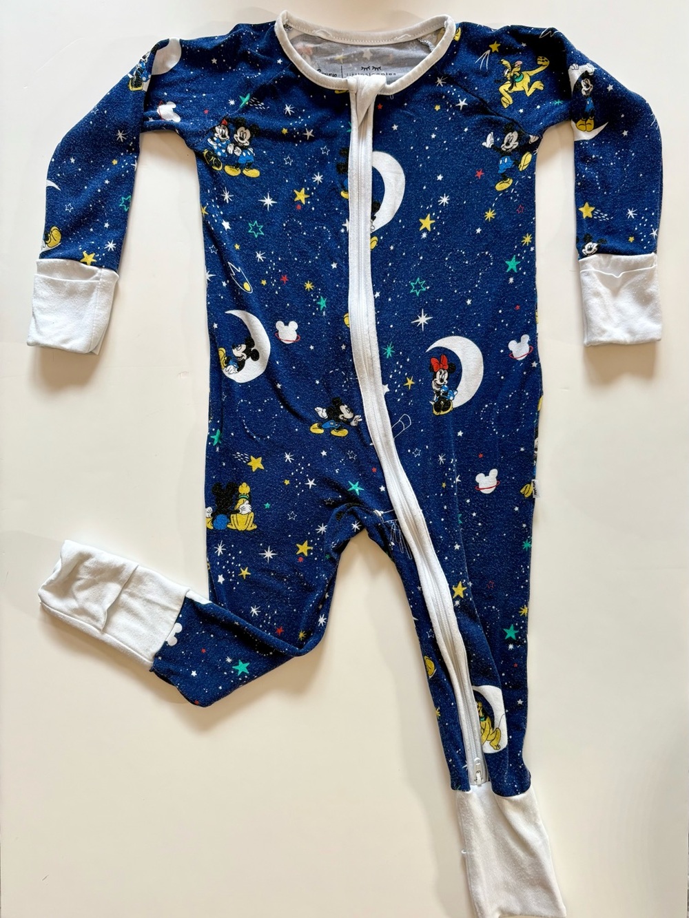 Little Sleepies Disney Mickey & Friends One-Piece Bamboo Zippy Sleeper, 6-12 mos